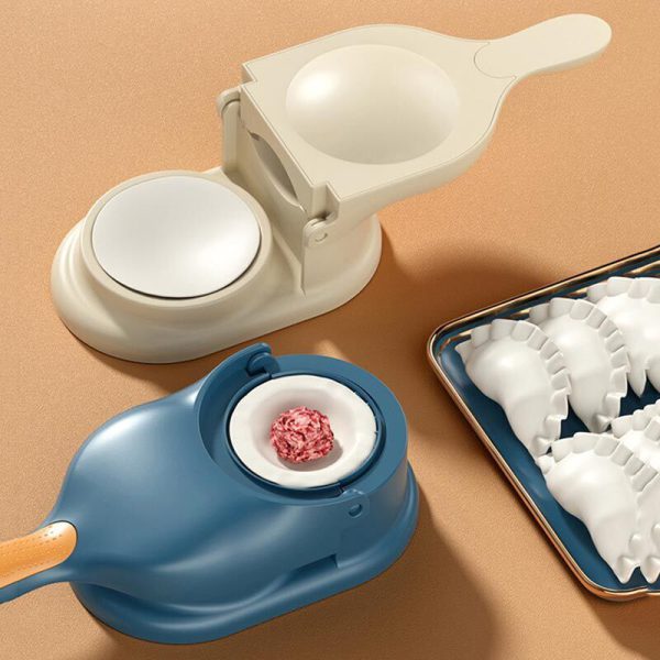 2-in-1 Dumpling Wrapper Tool Food Grade Manual Dumpling Wrapper Mold Labor-Saving Baking Pastry Home Kitchen Gadget (Random Color) - MAQHUB