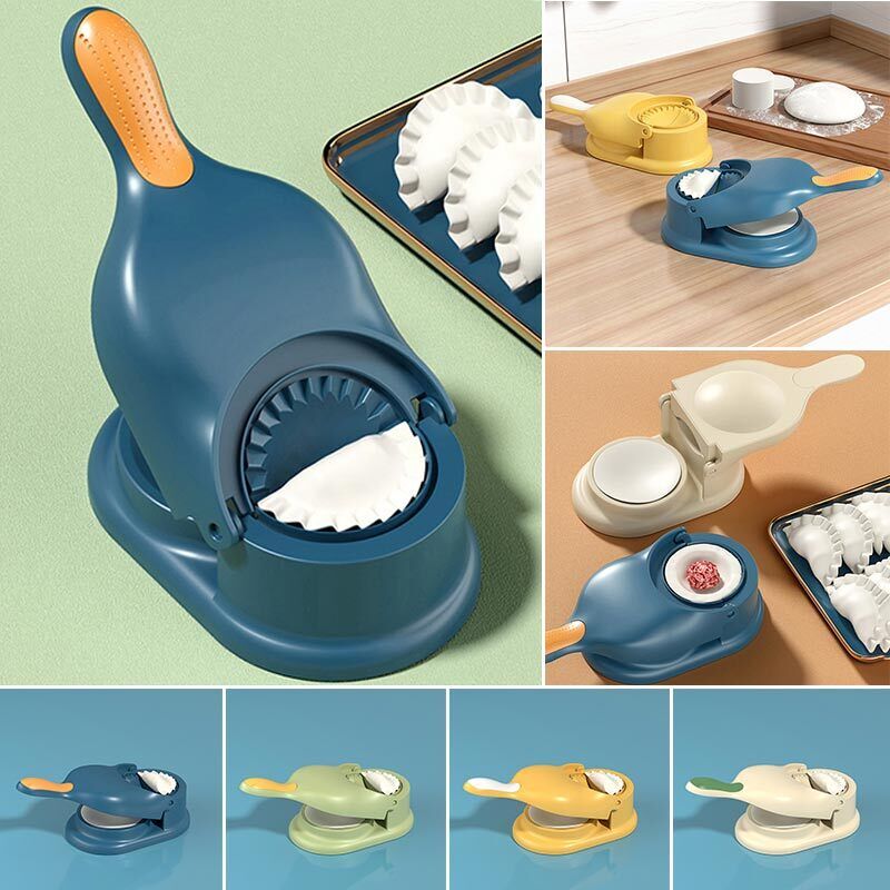 2-in-1 Dumpling Wrapper Tool Food Grade Manual Dumpling Wrapper Mold Labor-Saving Baking Pastry Home Kitchen Gadget (Random Color) - MAQHUB
