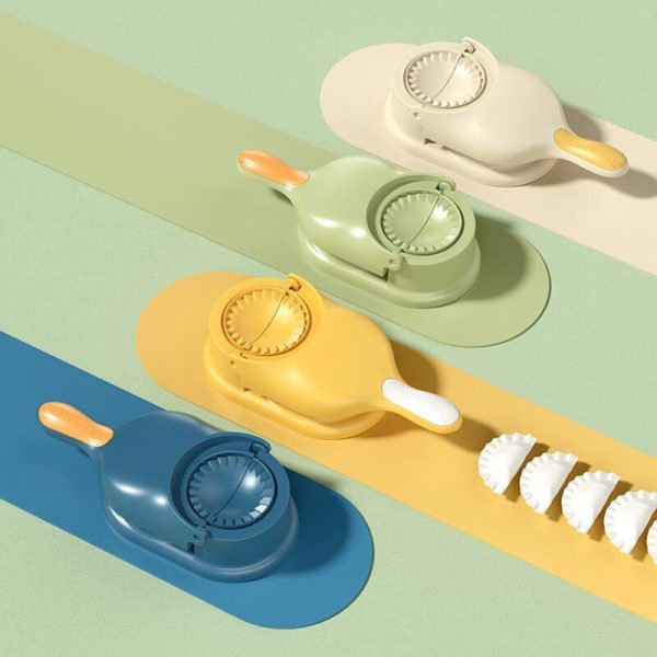 2-in-1 Dumpling Wrapper Tool Food Grade Manual Dumpling Wrapper Mold Labor-Saving Baking Pastry Home Kitchen Gadget (Random Color) - MAQHUB