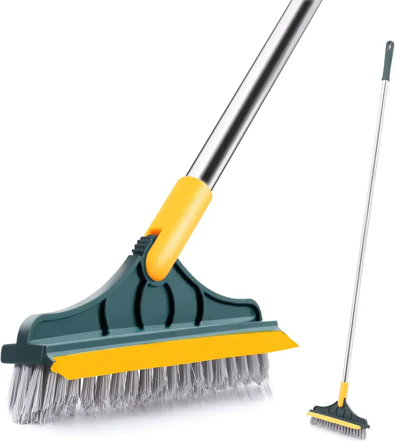 2 In 1 Floor Cleaning Brush - Bathroom Tiles Window Floor Cleaning Brush With 120° Rotatable Head “ Multipurpose Bathroom Floor Cleaning Brush“ Floor Brush Scrubber - MAQHUB