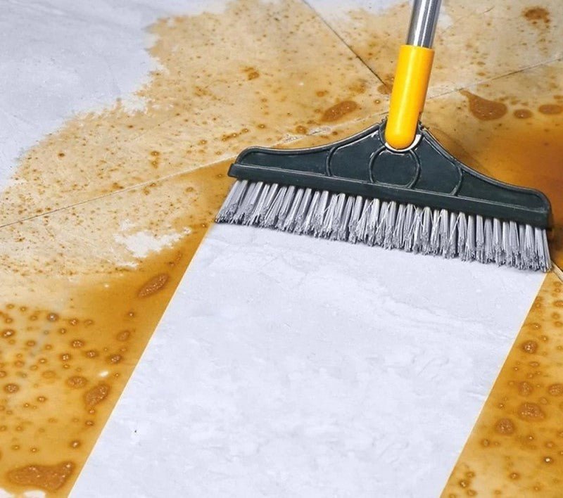 2 In 1 Floor Cleaning Brush - Bathroom Tiles Window Floor Cleaning Brush With 120° Rotatable Head “ Multipurpose Bathroom Floor Cleaning Brush“ Floor Brush Scrubber - MAQHUB