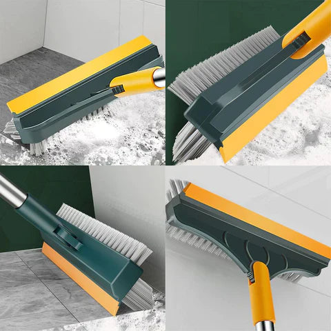 2 In 1 Floor Cleaning Brush - Bathroom Tiles Window Floor Cleaning Brush With 120° Rotatable Head “ Multipurpose Bathroom Floor Cleaning Brush“ Floor Brush Scrubber - MAQHUB