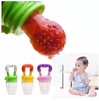 Baby Solid Fruit Pacifier - Fresh Fruit Feeder Infant Teething Toy Nibbler Teether Pacifier Safe Silicone Pacifier (Random Color) - MAQHUB