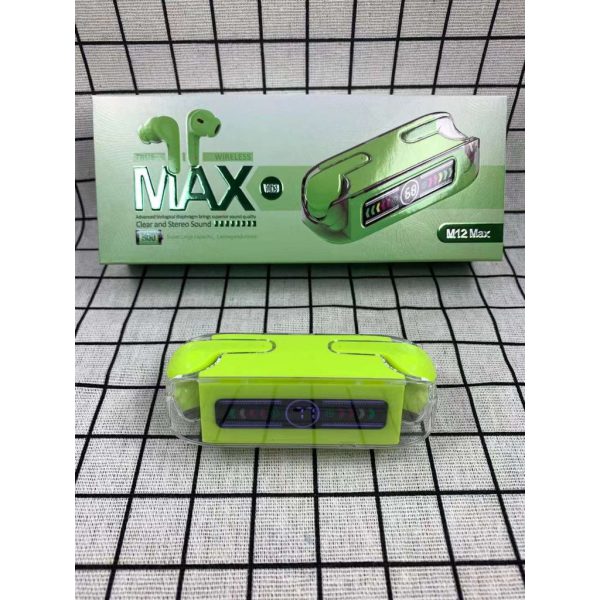 M12 Max TWS Earphone Audiphones Gaming Earbud M12 Auriculae's Headset (Random Color) - MAQHUB