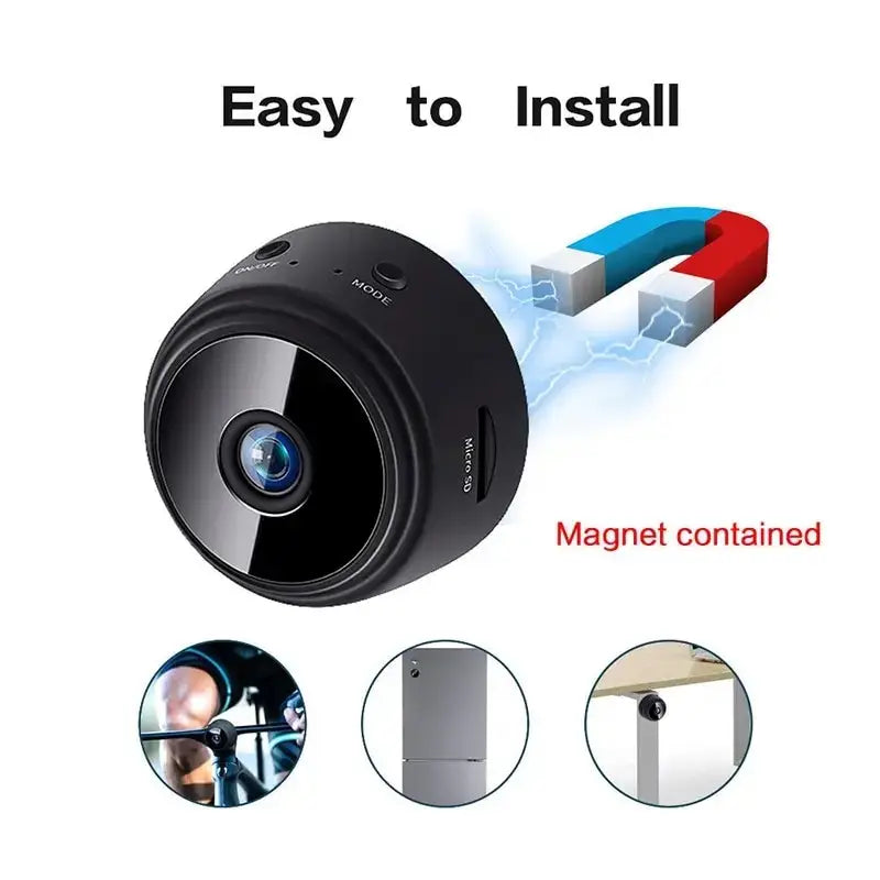WiFi Mini Camera HD 1080p Wireless Video Recorder Voice Recorder Security Monitoring Camera Smart Home For Infants And Pets - MAQHUB