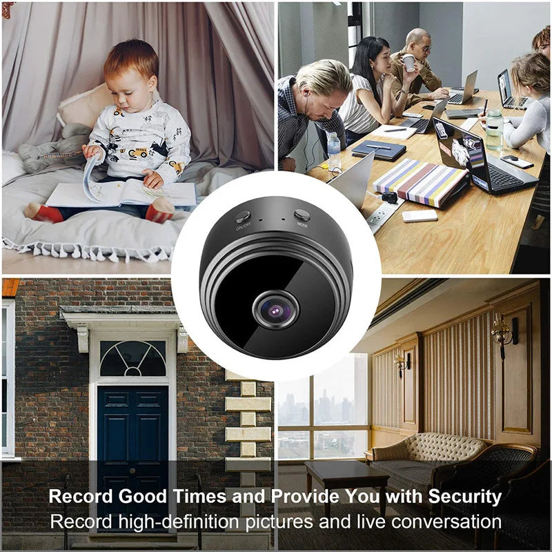 WiFi Mini Camera HD 1080p Wireless Video Recorder Voice Recorder Security Monitoring Camera Smart Home For Infants And Pets - MAQHUB