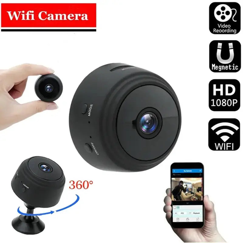 WiFi Mini Camera HD 1080p Wireless Video Recorder Voice Recorder Security Monitoring Camera Smart Home For Infants And Pets - MAQHUB