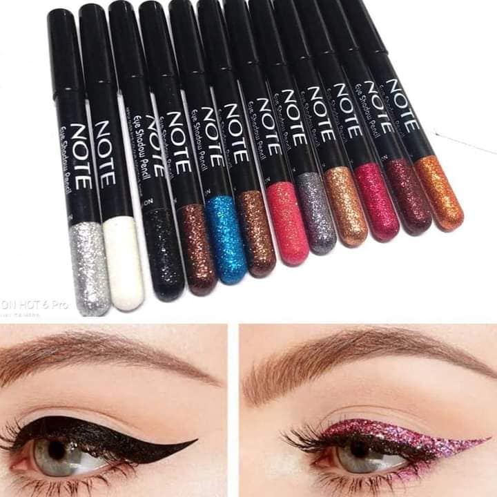 8 Pcs Note Glitter Eyeliner Pencil - MAQHUB