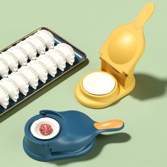 2-in-1 Dumpling Wrapper Tool Food Grade Manual Dumpling Wrapper Mold Labor-Saving Baking Pastry Home Kitchen Gadget (Random Color) - MAQHUB