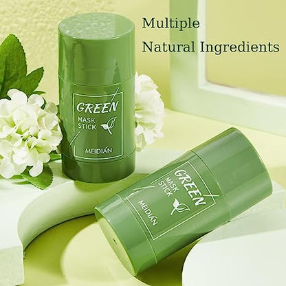 Green Tea Face Cleansing Mask Stick Black Head Stick Mask Remover Moisturizes Oil Control 100% Original - MAQHUB