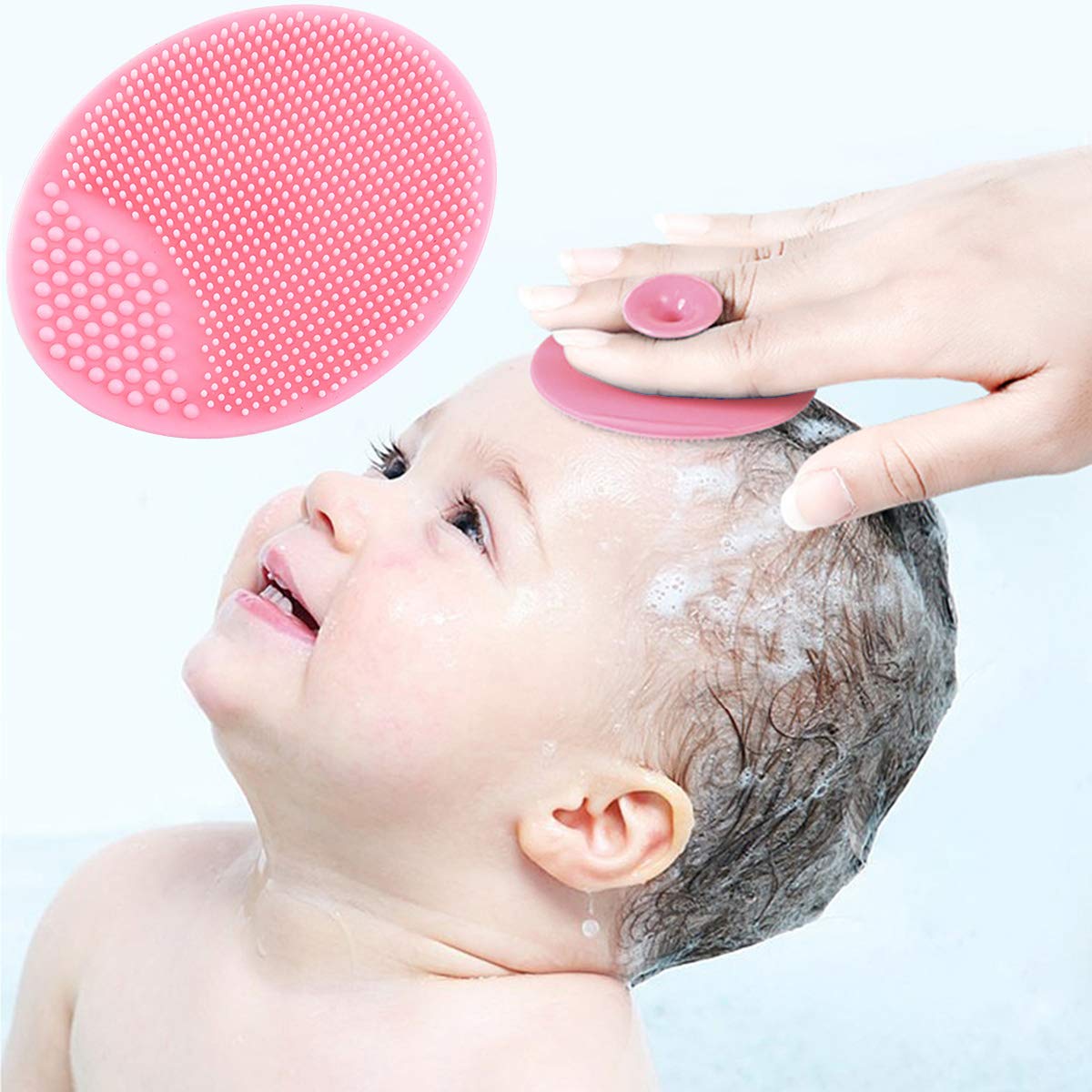 SIPRDE Baby Cradle Cap Brush - 3 Pack for Massage and Exfoliate - Silicone Face Cleanser Brush Soother Baby Essentials for Dry Skin, Cradle Cap, and Eczema - MAQHUB