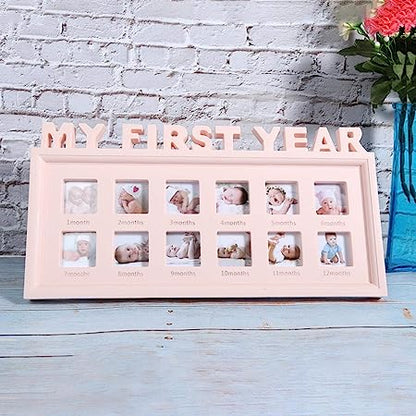 Capture Magical Moments with Favomoto’s Baby Photo Frame - My First Year Baby Keepsake, Cherish Your Baby’s Growth and Milestones - Perfect Newborn Gift Set for Parents - MAQHUB