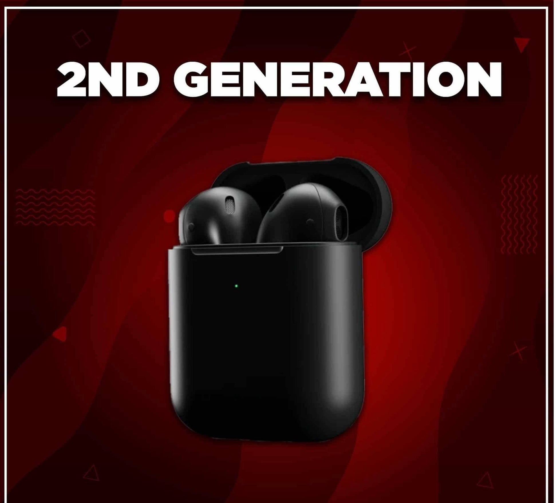 Airpods Generation 2, Black - MAQHUB