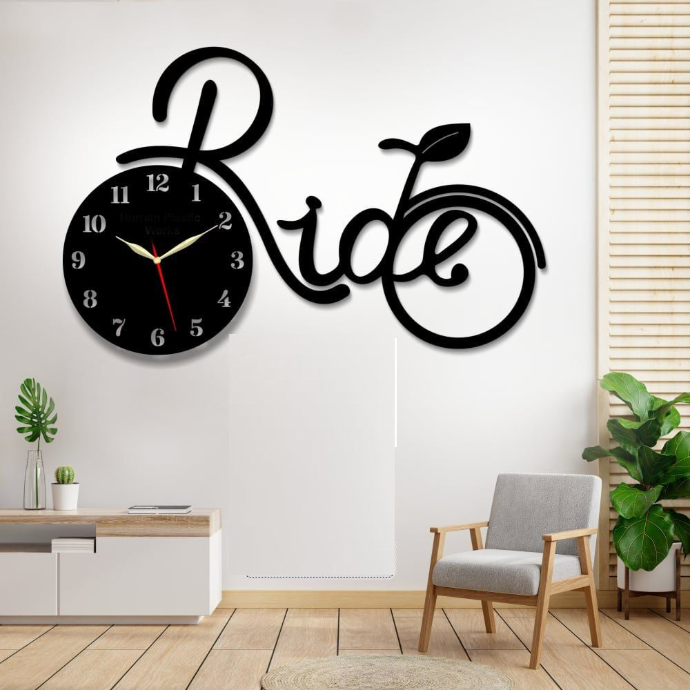 Bicycle Art MDF Wood Wall Clock - MAQHUB