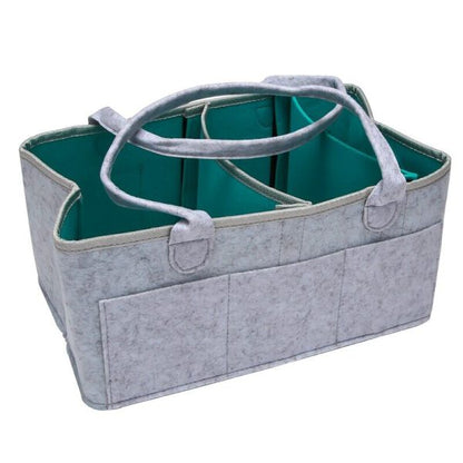 Baby Diaper Caddy Organizer - Portable Storage Basket - Essential Bag for Nursery and Car - Waterproof Liner Is Great for Storing Diapers, Bottles - MAQHUB