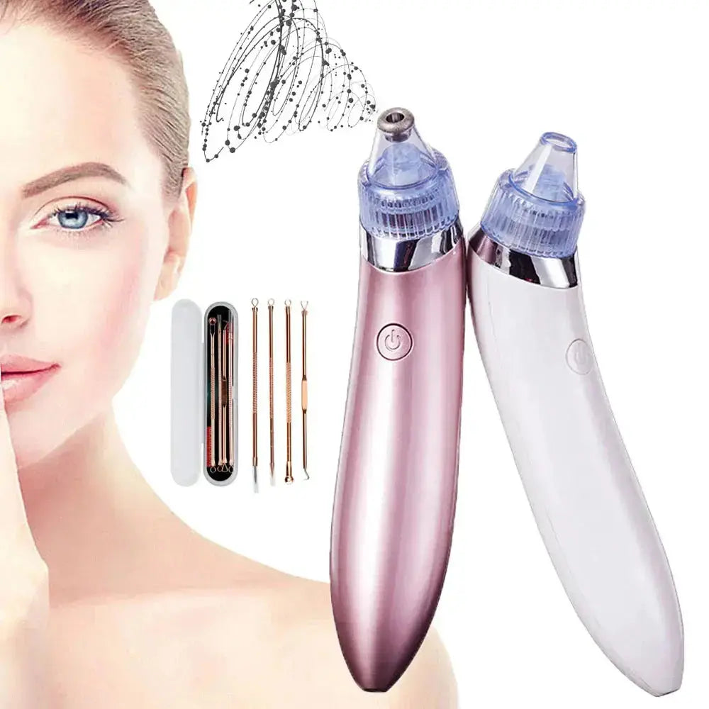 Blackhead Remover Face Acne Black Dot Pimple Electric Black head Vacuum Cleaner Pore Skin Care Tools Machine 4 Replacement Head - MAQHUB