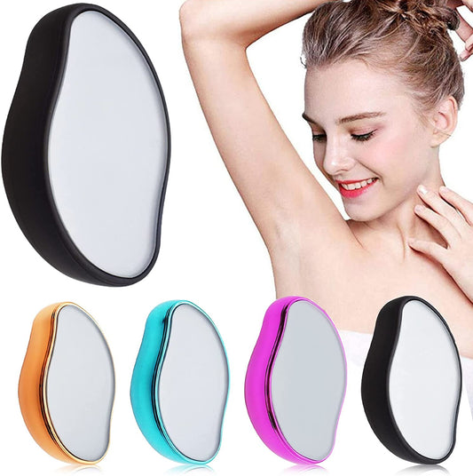 Bleame Crystal Hair Eraser - Painless Exfoliation Hair Removal Tool for Men & Women Arms Leg Back - Fast &  Easy Exfoliate - Soft Smooth Silky Skin - Apply to Any Part of The Body (Random Color) - MAQHUB