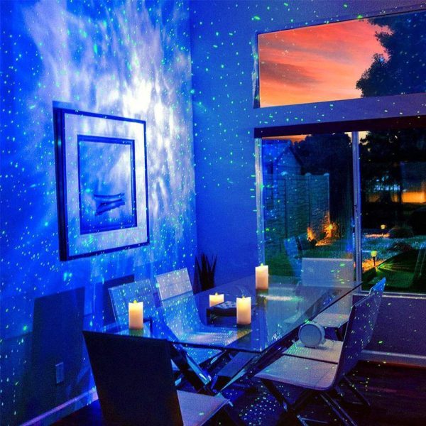 Colorful Galaxy Projector Nightlight with Bluetooth Speaker & USB Music Player – Remote-Controlled, Romantic Star Projection Lamp - MAQHUB
