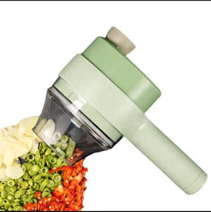 Electric Handheld Hammer Multi function Vegetable Cutter Set Food Chopper Vegetable Fruit Slicer,for Garlic Pepper Chili Onion Celery Ginger Meat - MAQHUB