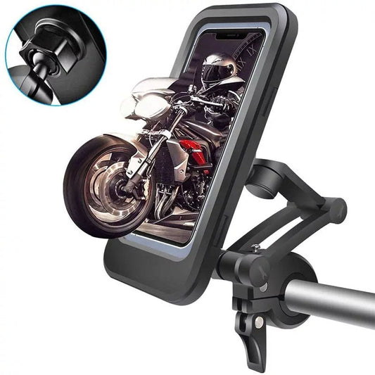 Motorcycle Bike Phone Holder - Adjustable Waterproof Bicycle Cellphone Stand for MTB Bike Handlebar Smartphone Holder - MAQHUB