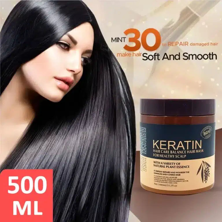 Keratin Hair Treatment Magical Hair Mask 5 Seconds Repairs Frizzy Make Hair Soft Smooth Deep Repair Keratin Hair Treatment for Hair Care – 500ml - MAQHUB