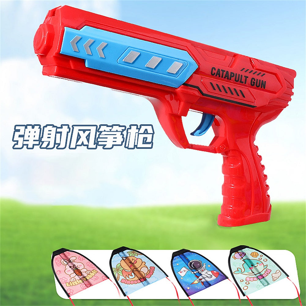 Kids Kite Launcher Gun: Cute Cartoon Beach Toy (Random Color) - MAQHUB