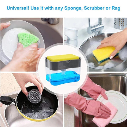 Liquid Soap Pump Dispenser Pump Plastic Dishwasher Sponge Holder - MAQHUB