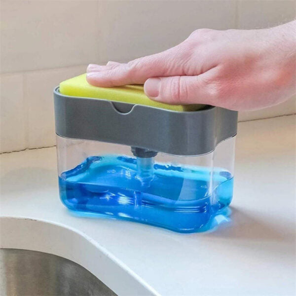 Liquid Soap Pump Dispenser Pump Plastic Dishwasher Sponge Holder - MAQHUB