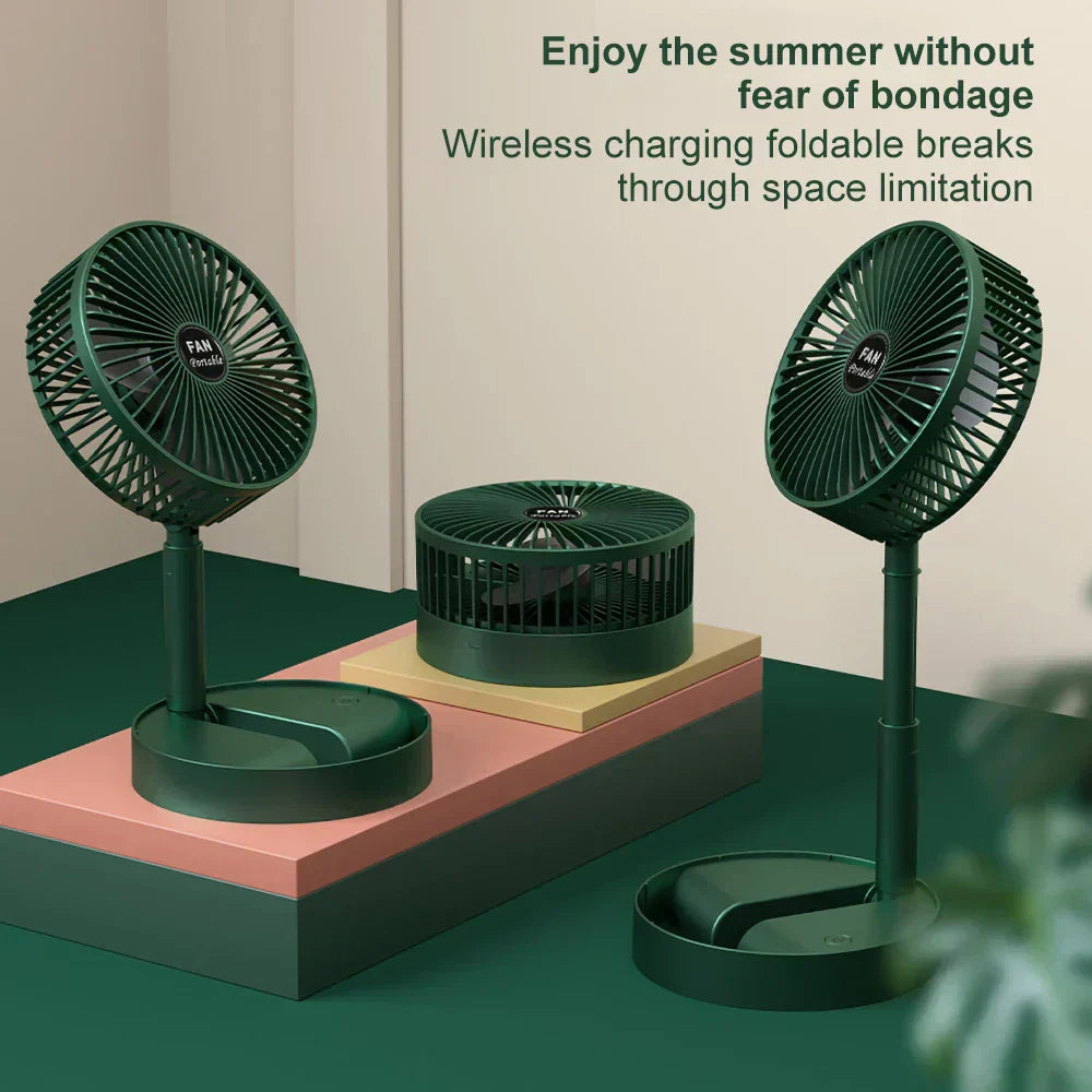 Mini Rechargeable Portable & Foldable Telescopic Fan ( Multicolor ) - MAQHUB