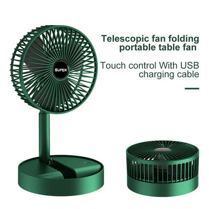 Mini Rechargeable Portable & Foldable Telescopic Fan ( Multicolor ) - MAQHUB