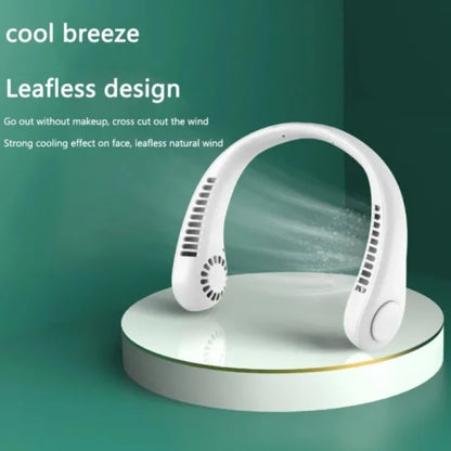 Mini Neck Portable No Bladeless Hanging Neck Rechargeable Air Cooler Mini Summer Sport Fan (Random Colors) - MAQHUB