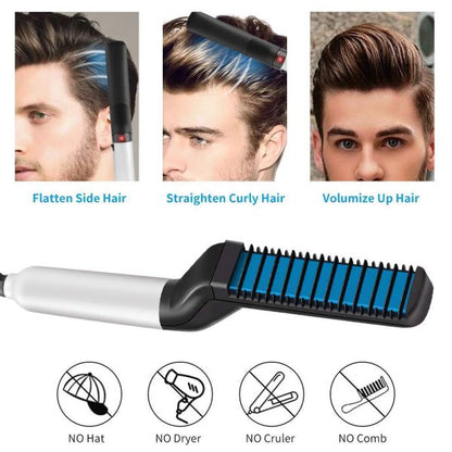 Multifunctional Hair Comb Brush Beard Hair Straighten Comb Quick Hairstyle For Men - MAQHUB