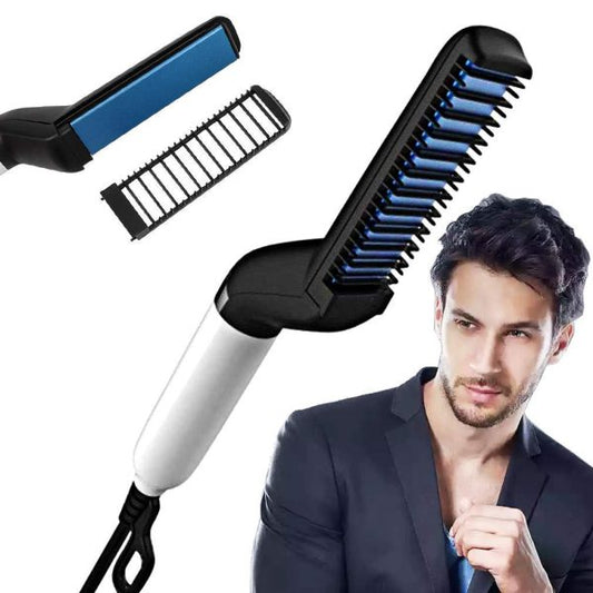 Multifunctional Hair Comb Brush Beard Hair Straighten Comb Quick Hairstyle For Men - MAQHUB