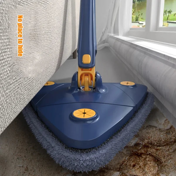 NEW Extended Triangle Mop 360 Twist Squeeze Wringing X-Type Window Glass Toilet Bathroom Floor Household Cleaning Ceiling Dusting - MAQHUB