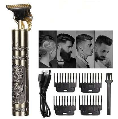 Professional T9 Trimmer Metal Shaver Mens Cordless Hair Beard Trimmer for Men Haircut Shaving Machine - Dragon Style Hair Clipper And Shaver - MAQHUB