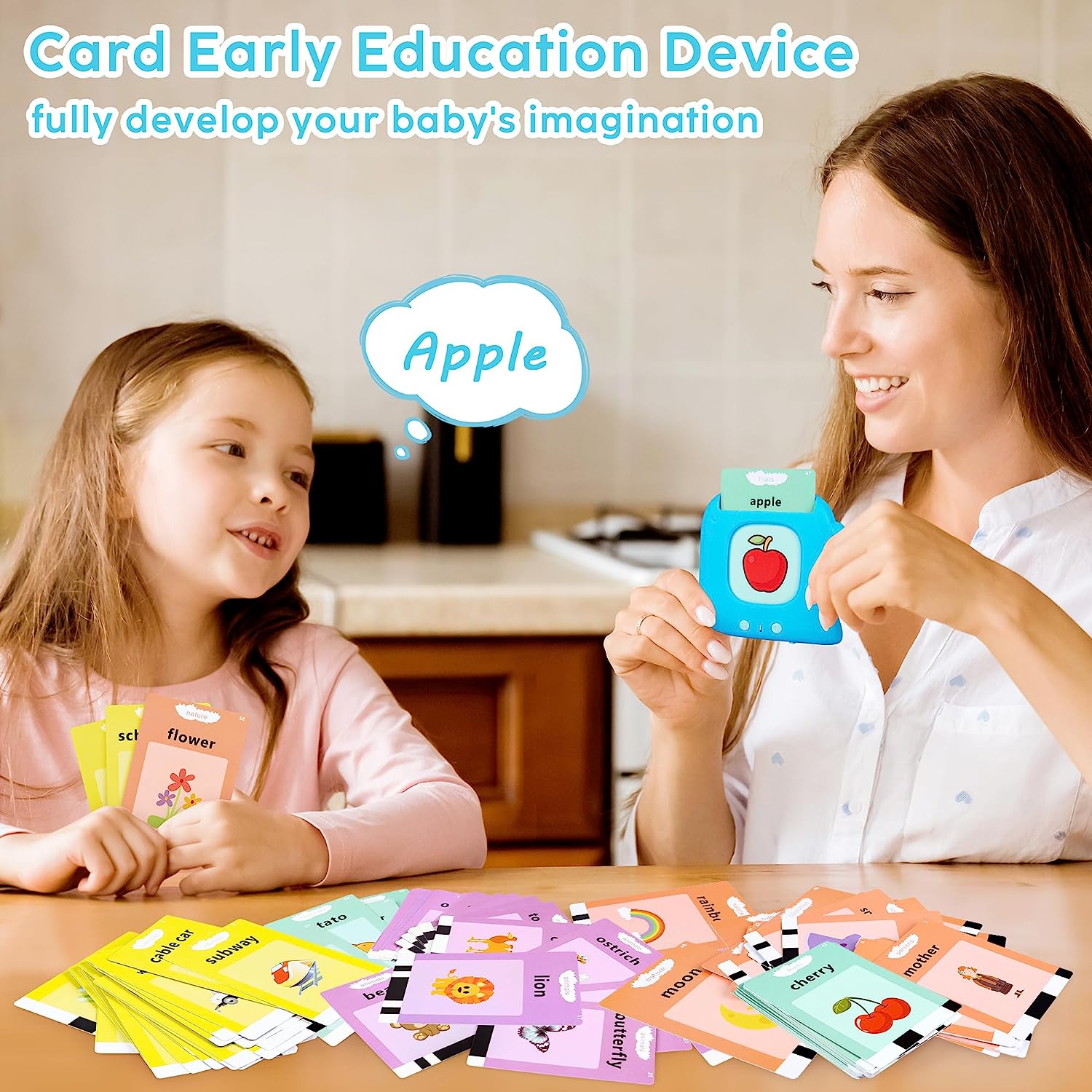 Reading Toy For Kids Early Learning Talking Flash Cards Educational Toys - Learning Educational Toy Gifts for 2 to 6 (2 3 4 5 6) Ages Years Old Girls and Boys – Maqhub.pk