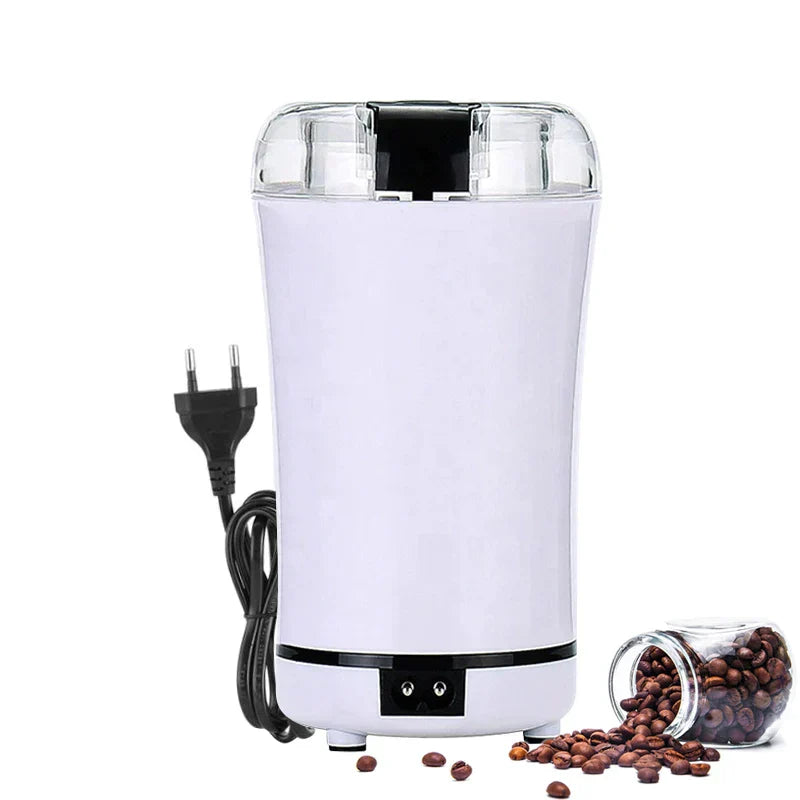 Mini Electric Coffee Grinder Powerful Cafe Grass Nuts Herbs Grains Pepper Tobacco Spice Flour Mill Coffee Beans Grinder Machine - MAQHUB