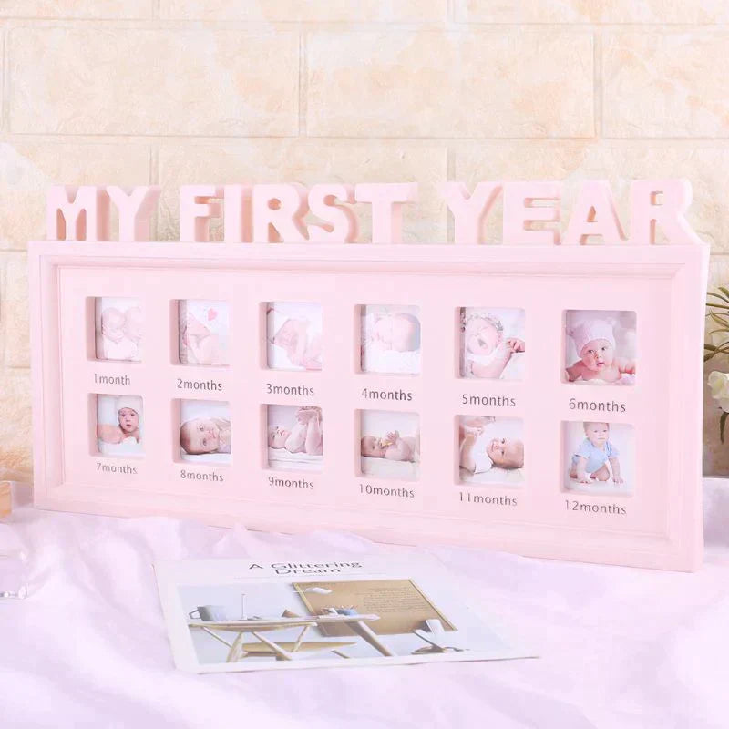 Capture Magical Moments with Favomoto’s Baby Photo Frame - My First Year Baby Keepsake, Cherish Your Baby’s Growth and Milestones - Perfect Newborn Gift Set for Parents - MAQHUB