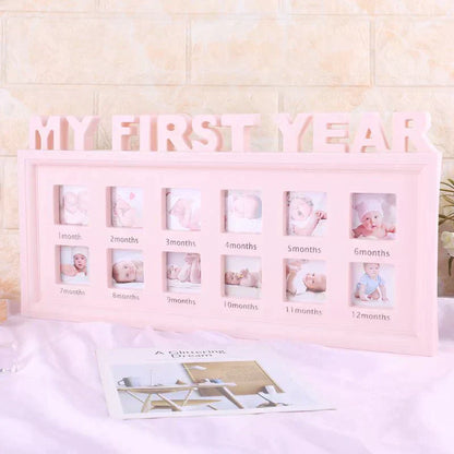 Capture Magical Moments with Favomoto’s Baby Photo Frame - My First Year Baby Keepsake, Cherish Your Baby’s Growth and Milestones - Perfect Newborn Gift Set for Parents - MAQHUB