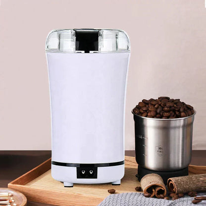 Mini Electric Coffee Grinder Powerful Cafe Grass Nuts Herbs Grains Pepper Tobacco Spice Flour Mill Coffee Beans Grinder Machine - MAQHUB