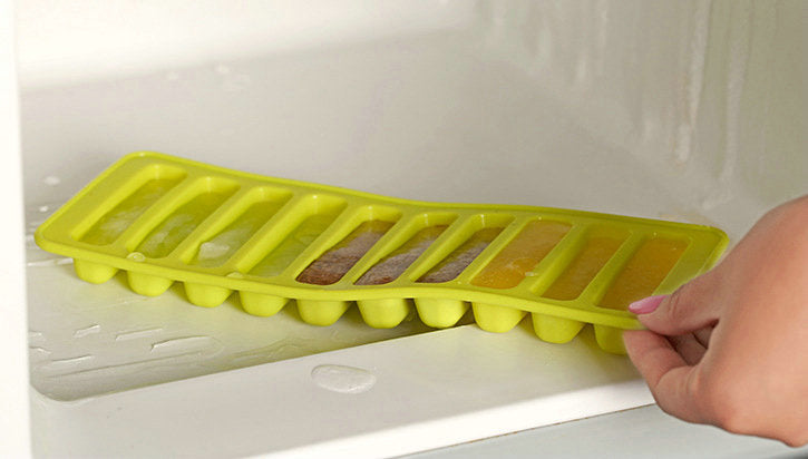 Stick-Shaped Ice Tray: 10 Grids, Non-Stick Silicone. Finger-Shaped Cylinder Ice Cube Mold: 10 Holes - MAQHUB