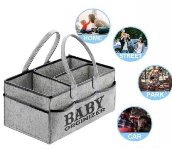 Baby Diaper Caddy Organizer - Portable Storage Basket - Essential Bag for Nursery and Car - Waterproof Liner Is Great for Storing Diapers, Bottles - MAQHUB