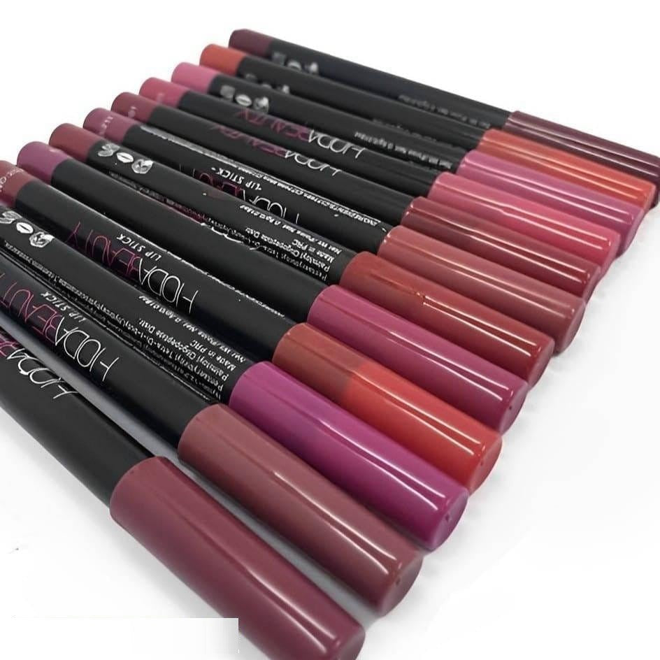 12 Pcs Huda Beauty Jumbo Lip Pencil - MAQHUB