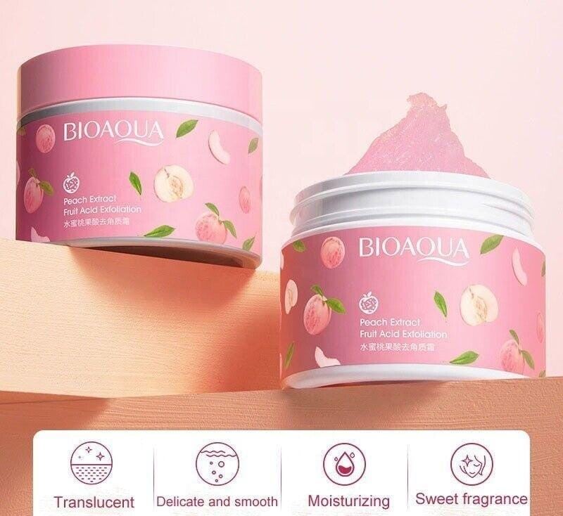 BIOAQUA Peach Extract Fruit Acid Exfoliating Face Gel Cream 140g - MAQHUB