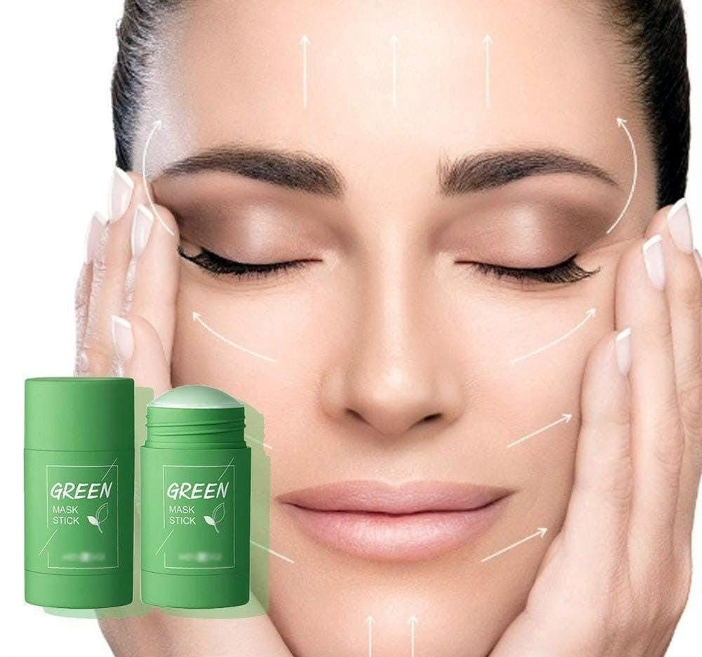 Green Tea Face Cleansing Mask Stick Black Head Stick Mask Remover Moisturizes Oil Control 100% Original - MAQHUB