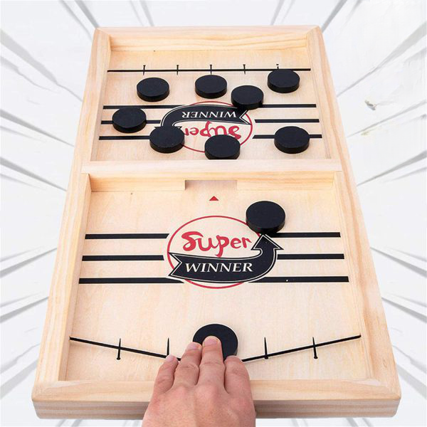 Hockey Board Game Fast Sling Puck Game Paced, Tinfence Table Desktop Battle,Winner Board Games Toys for Adults Parent-Child Interactive Chess Toy Board Game - MAQHUB