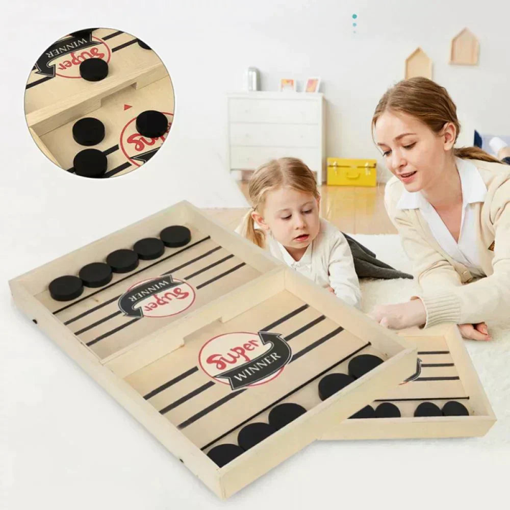 Hockey Board Game Fast Sling Puck Game Paced, Tinfence Table Desktop Battle,Winner Board Games Toys for Adults Parent-Child Interactive Chess Toy Board Game - MAQHUB