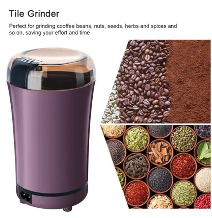 Mini Electric Coffee Grinder Powerful Cafe Grass Nuts Herbs Grains Pepper Tobacco Spice Flour Mill Coffee Beans Grinder Machine - MAQHUB