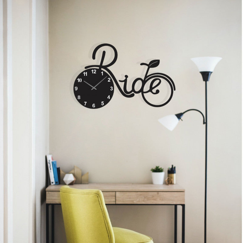 Bicycle Art MDF Wood Wall Clock - MAQHUB