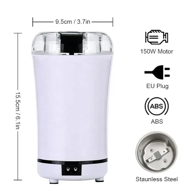 Mini Electric Coffee Grinder Powerful Cafe Grass Nuts Herbs Grains Pepper Tobacco Spice Flour Mill Coffee Beans Grinder Machine - MAQHUB